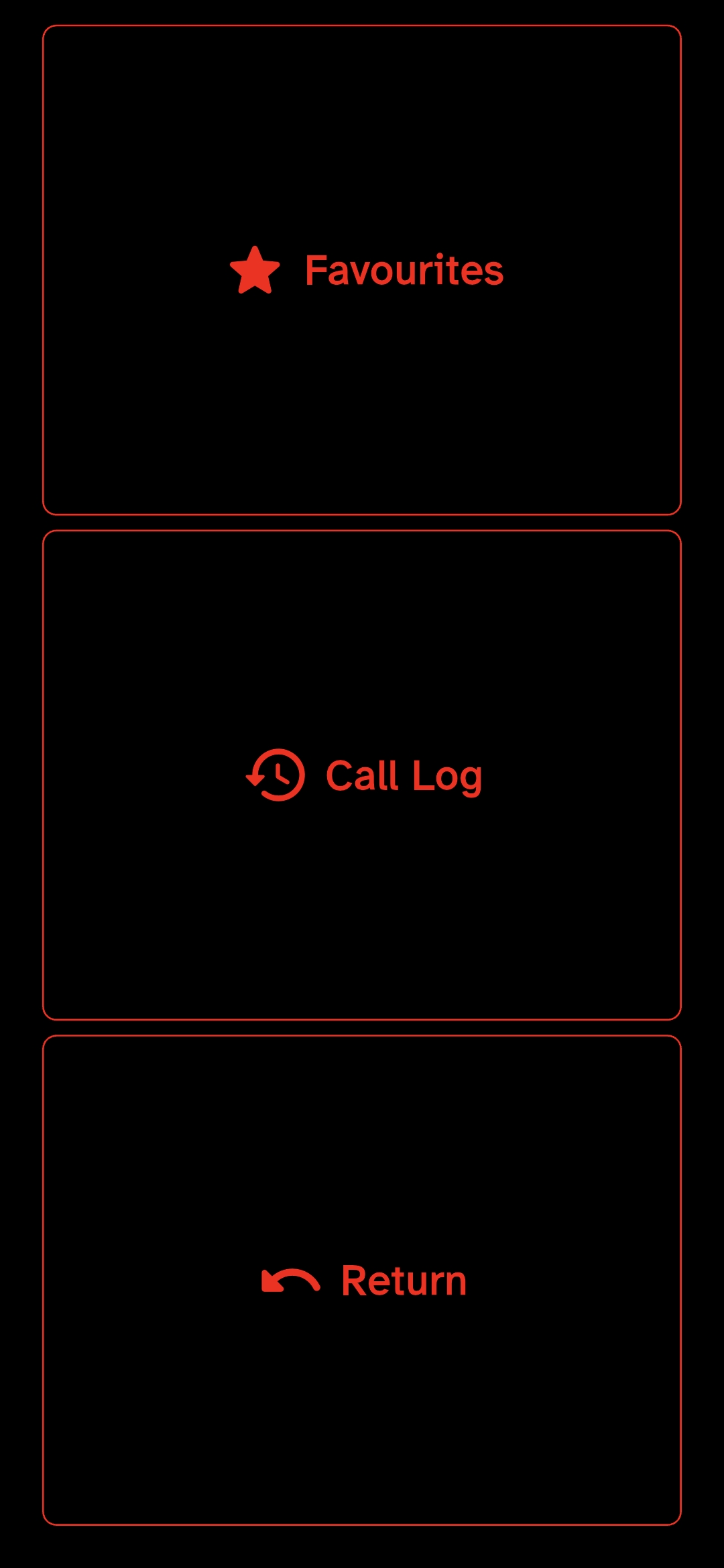 Incoming call screen